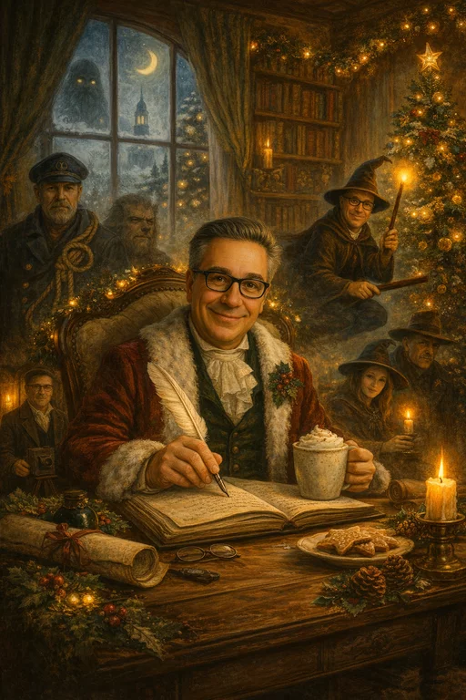 Eine Collage von mir sie trägt genau die Wärme und Fantasie, die zu mir passt!
Vielen Dank für euer Interesse an meinen Büchern und Geschichten.
Es freut mich sehr, dass ihr mich auf diesem Weg begleitet.
Ich freue mich darauf, euch auch im kommenden Jahr wieder mit neuen Texten und Erzählungen zu begegnen.
Herzlichen Dank.