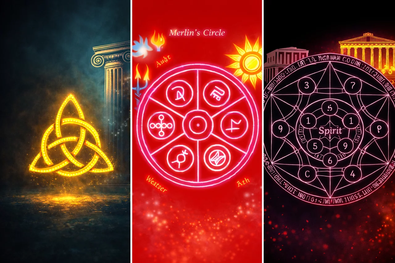 Μυστικό ρουνατικό σύμβολο εμπνευσμένο από τον Μέλιν και τον μαγικό ρεαλισμό – οπτικό μοτίβο από τις ιστορίες του Χρίστου Κουλούρη μεταξύ μύθου και σύγχρονου κόσμου.