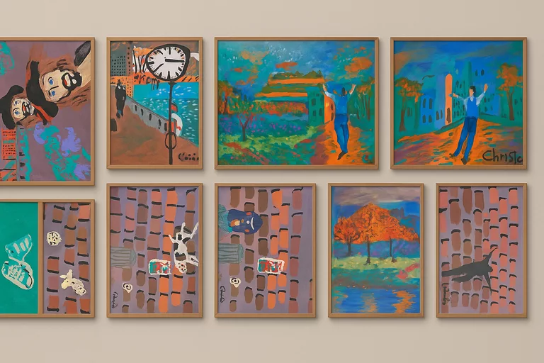 Tolle Collage von Acryl Bildern aus allen Regionen und Wanderungen, sowie Momentaufnahmen, nimmt euch Zeit!