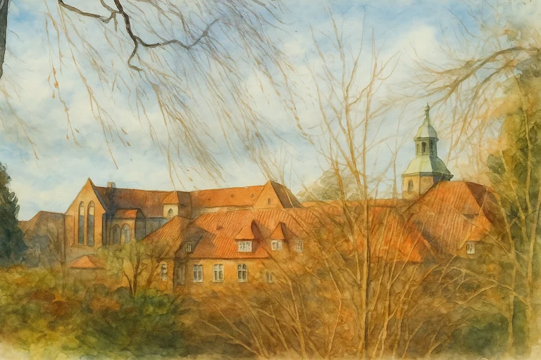 Das Kloster Walsrode ist umgeben von einer alten Backsteinmauer aus dem 18. Jahrhunder und liegt inmitten der lebendigen Heidestadt, zentral zwischen den beiden Einkaufsstraßen „Lange Straße“ und „Moorstraße“. Tritt der Besucher durch das schmiedeeiserne Tor, erwartet ihn mit den harmonischen Barockgebäuden und der gepflegten Parkanlage ein beeindruckender Ort der Ruhe und des Innehaltens.