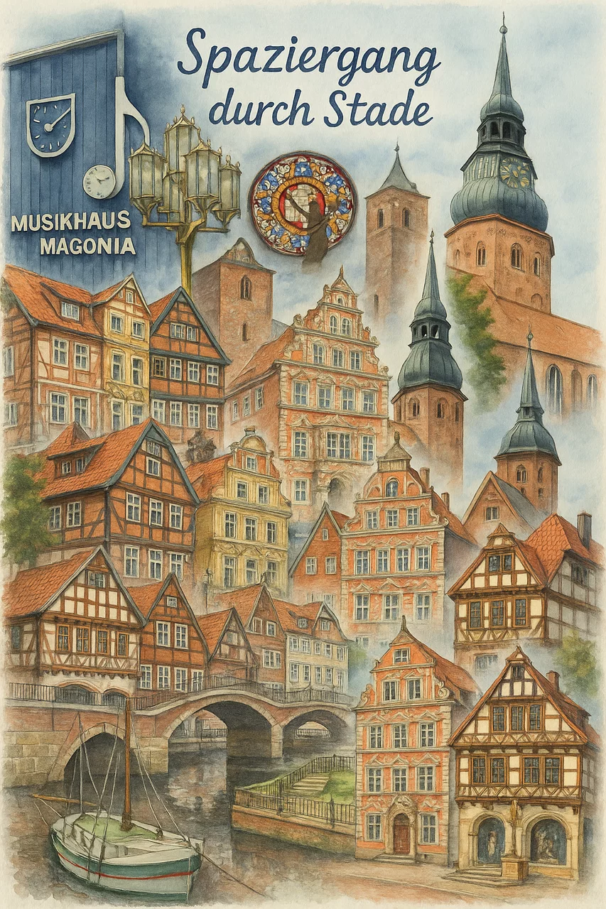 Das ehemalige Handelszentrum der über 1000-jährigen Stadt war der Hansehafen, der mit seinen Cafés und Restaurants auch heute noch das Herzstück Stades ist. Das preisgekrönte Museum Schwedenspeicher, die Renaissance-Fassade des Bürgermeister-Hinze-Haus oder auch der historische Holzkran sind beliebte Fotomotive. Von Weitem sichtbar erhebt sich der barocke Turmhelm der St. Cosmae-Kirche über die Dächer der Altstadt. Ganz in der Nähe befindet sich die gotische Hallenkirche St. Wilhadi mit dem "schiefen Turm von Stade". Die verwinkelten Gassen bieten immer wieder neue Ein- und Ausblicke, die breite Fussgängerzone mit ihren vielen Geschäften lädt zum Bummeln und Verweilen ein.