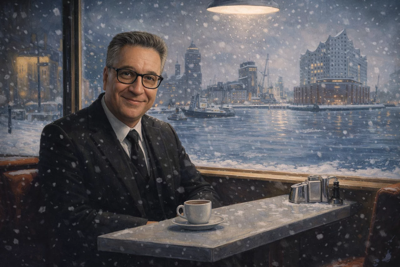 Bild Autor im Hamburger Hafen Winter. Die Plätze, an denen Geschichten geboren werden.

Der Außenmühlenteich in Harburg – besonders im Winter.
Wenn das Eis still wird, die Farben leiser und die Gedanken weiter.
Hier komme ich zur Ruhe. Hier entstehen neue Geschichten,
oder alte finden endlich die Worte, die ihnen gefehlt haben.

Zwischen Schilf, Wasser und kahlen Bäumen begegnet man nicht nur der Natur,
sondern auch Menschen. Gespräche, Zufälle, kurze Begegnungen –
und manchmal Leser, ohne es zu wissen.

Nostalgie. Natur pur.
Ein Ort, der mehr erzählt, als man auf den ersten Blick sieht.