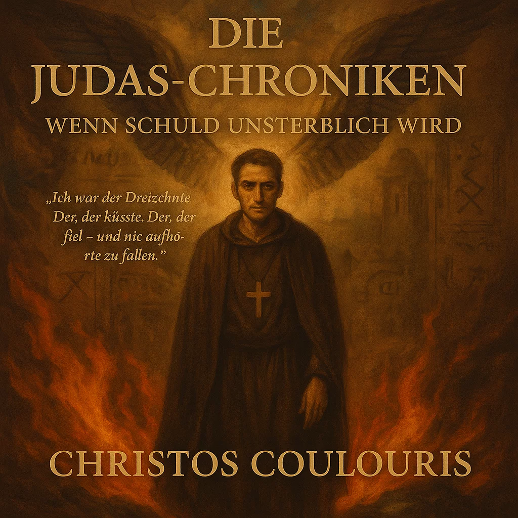 „Die Judas-Chroniken“ – Wenn Schuld unsterblich wird
„Ich war der Dreizehnte. Der, der küsste. Der, der fiel – und nie aufhörte zu fallen.“
Was, wenn Judas nicht der Verräter war, den wir zu kennen glauben –
sondern der letzte Zeuge des Göttlichen?
Verflucht zur Unsterblichkeit, wandert er durch die Jahrhunderte –
vom Blut der Kreuzzüge bis in das London des 19. Jahrhunderts,
vom Kloster Lüneburgs bis in die Schatten Transsylvaniens.
Ein Vampir. Ein Prophet. Ein Sünder auf der Suche nach Vergebung.
Doch jede Wahrheit hat ihren Preis.
Und manche Schatten… kehren immer zurück.
Christos Coulouris entfaltet in „Die Judas-Chroniken“
eine düstere Symphonie aus Mythos, Schuld und Erlösung –
eine Geschichte, in der Himmel und Hölle
näher beieinander liegen, als du denkst.
👉 Jetzt erhältlich beim Selfpublisher –
und nur der Anfang einer Reise, die dich verändern wird.