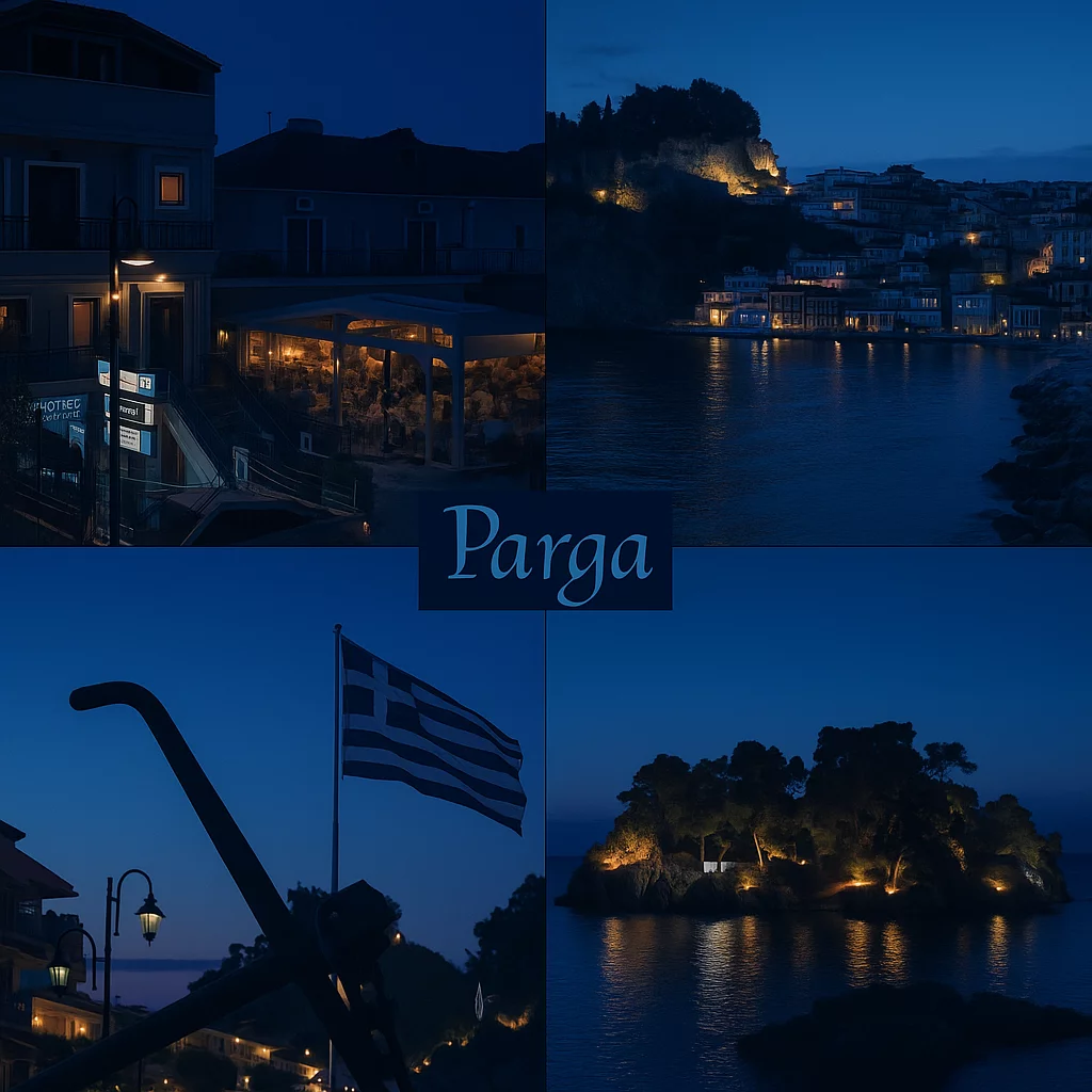 Parga – The Blue Hour

As the light over Parga slowly fades, the city begins to breathe.
The sea whispers stories of yesterday, the houses glow in quiet harmony,
and the sky wraps everything in a deep blue that blends heart and memory.
In this hour, time seems to pause –
only the light dances, softly and fleetingly, across the waves of the Ionian Sea.